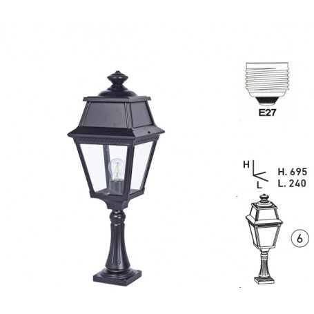 Borne Extérieure "AVENUE 2 695mm" E27 IP44 --- (6 déclinaisons)
