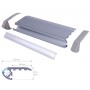 Profilé Aluminium pour nez de marche diffuseur Dépoli avec accessoires --- 1m/2m