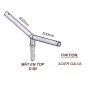 Crosse Fixation Double en TOP pour MAT Acier Galvanisé