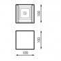 Applique Murale LED Cube White 12W IP54