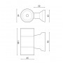 Applique murale Tube LED White 2X3W IP54