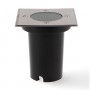 Spot carré encastrable GubBet pour sol IP67 avec Douilles GU10
