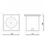 Spot carré encastrable GubBet pour sol IP67 avec Douilles GU10