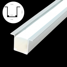 Profilé en aluminium STRIPLINE ENCASTRÉ 10X16 - 2 mètres