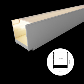 Profilé en aluminium STRIPLINE 37X35mm - 2 mètres