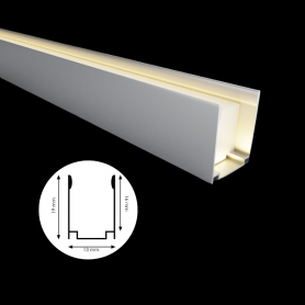 Profilé en aluminium STRIPLINE 13X19mm - 2 mètres