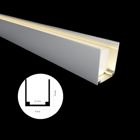 Profilé Aluminium STRIPLINE 10X9mm - 2 mètres