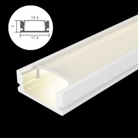 Profilé en aluminium STRIPLINE 17X7mm - 2 mètres