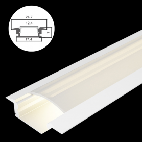 Profilé en aluminium STRIPLINE ENCASTRÉ 7X25mm - 2mètres
