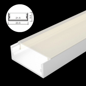 Profilé en aluminium STRIPLINE 23X10mm - 2 mètres
