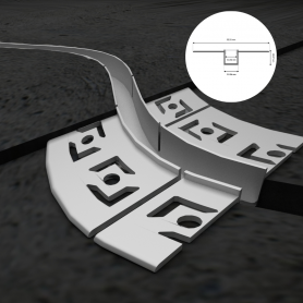 Profilé en aluminium STRIPLINE PLACO FLEXIBLE 52X12mm - 2 mètres