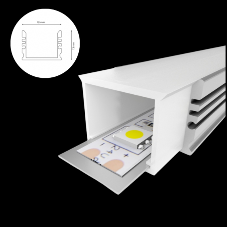 Profilé en aluminium STRIPLINE 13X18mm - 2 mètres