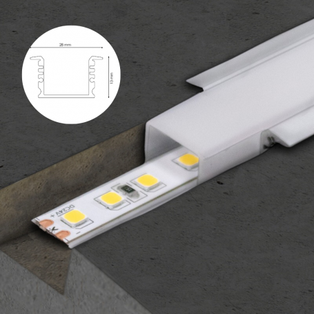 Profilé en aluminium STRIPLINE 13X20mm - 2 mètres