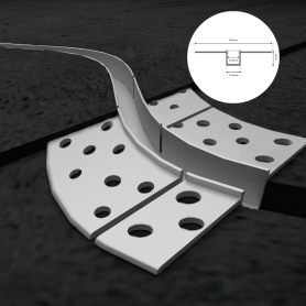 Profilé en aluminium STRIPLINE PLACO FLEXIBLE 55X15mm - 2 mètres