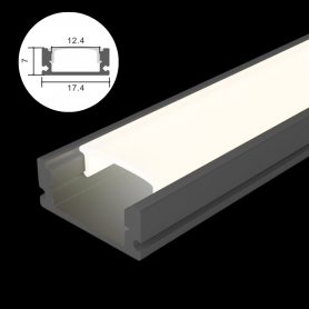 Profilé en aluminium STRIPLINE 17X7mm - 2 mètres