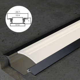 Profilé en aluminium STRIPLINE ENCASTRÉ 7X25mm - 2 mètres
