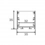 Profilé en aluminium STRIPLINE 35X35mm - 2 mètres