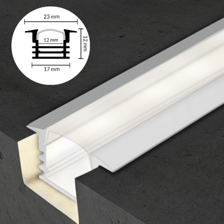 Profilé Aluminium STIPLINE 17X12mm - 2 mètres