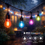 Guirlande Led Solaire extérieure (10 Ampoules E27 incluses) IP65 3W - RGB